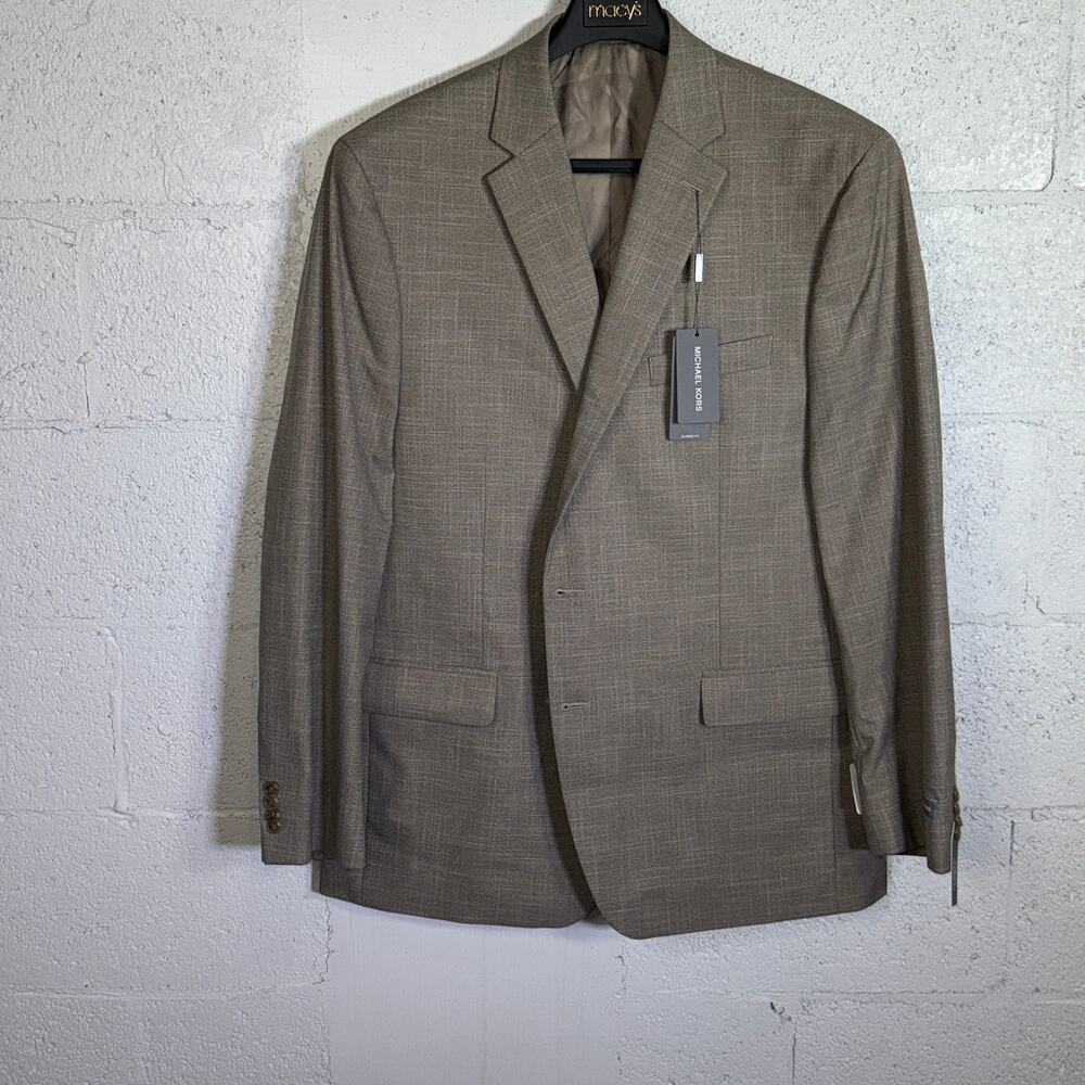 Michael Kors Men's Classic-Fit Solid Sport Coat - Tan 46L $295